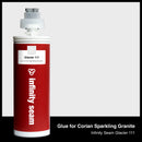 Glue color for Corian Sparkling Granite solid surface with glue cartridge