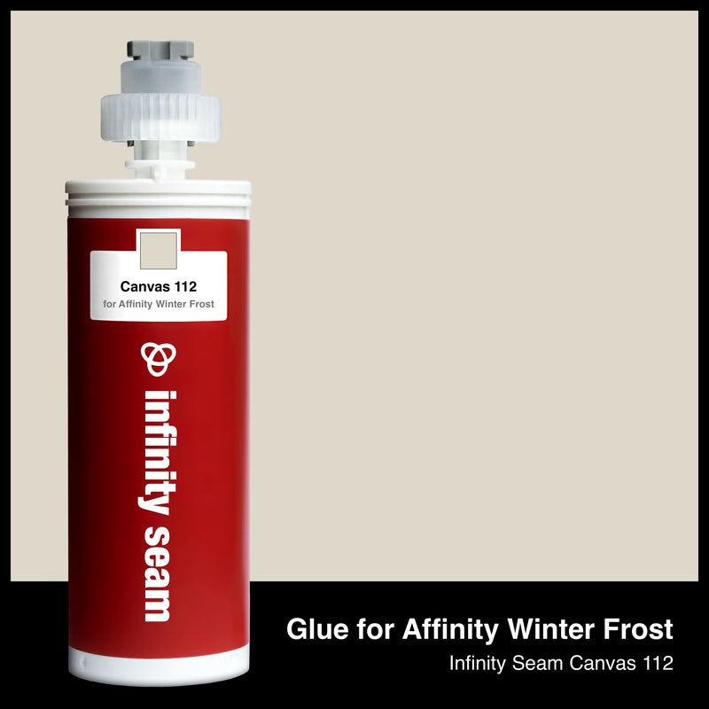 Glue color for Affinity Winter Frost solid surface with glue cartridge