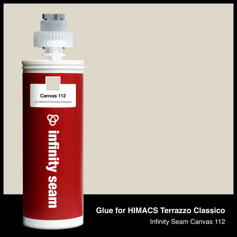 Glue color for HIMACS Terrazzo Classico solid surface with glue cartridge