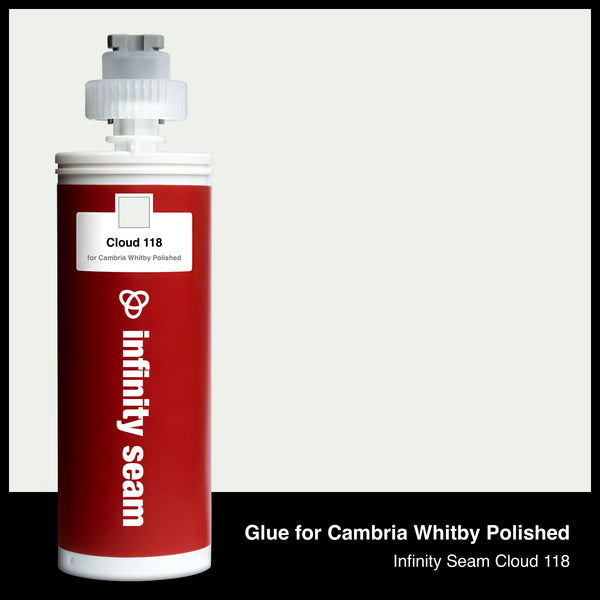 Glue color for Cambria Whitby Polished quartz with glue cartridge