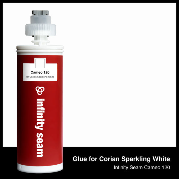 Glue color for Corian Sparkling White solid surface with glue cartridge