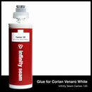 Glue color for Corian Venaro White solid surface with glue cartridge