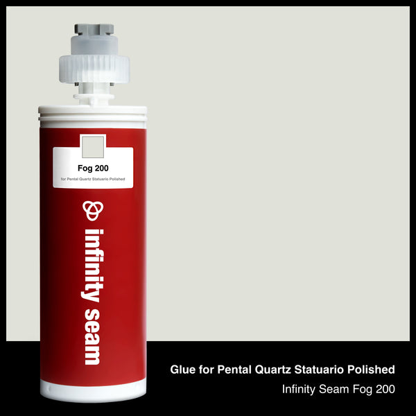 Glue color for Pental Quartz Statuario Polished quartz with glue cartridge