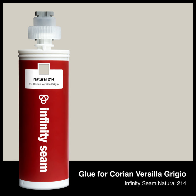 Glue color for Corian Versilla Grigio quartz with glue cartridge