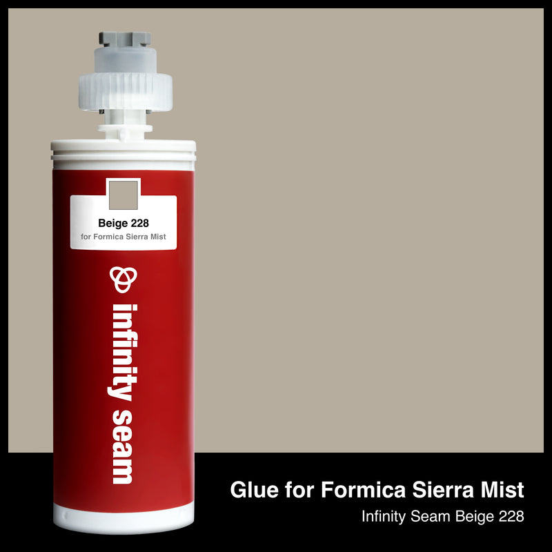 Glue color for Formica Sierra Mist solid surface with glue cartridge