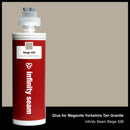 Glue color for Meganite Yorkshire Tan Granite solid surface with glue cartridge