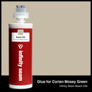 Glue color for Corian Mossy Green quartz with glue cartridge