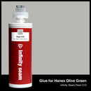 Glue color for Hanex Olive Green solid surface with glue cartridge