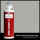 Glue color for Dal Tile Archer Grey porcelain with glue cartridge