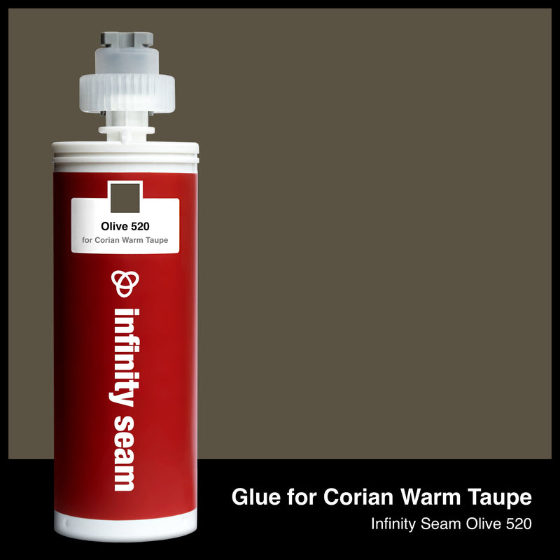 Glue color for Corian Warm Taupe quartz with glue cartridge
