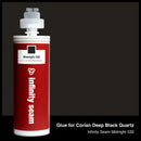 Glue color for Corian Deep Black Quartz solid surface with glue cartridge
