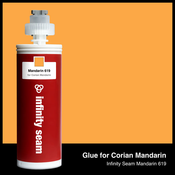 Glue color for Corian Mandarin solid surface with glue cartridge
