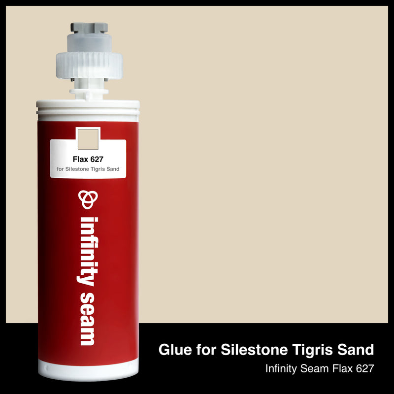 Glue color for Silestone Tigris Sand quartz with glue cartridge