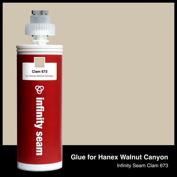 Glue color for Hanex Walnut Canyon solid surface with glue cartridge