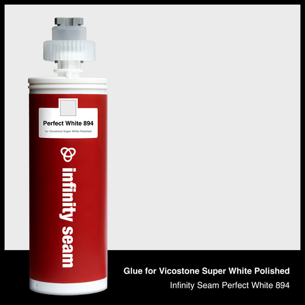 Glue color for Vicostone Super White Polished quartz with glue cartridge