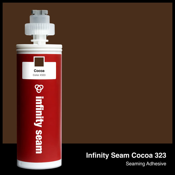 Infinity Seam Cocoa 323 cartridge and glue color