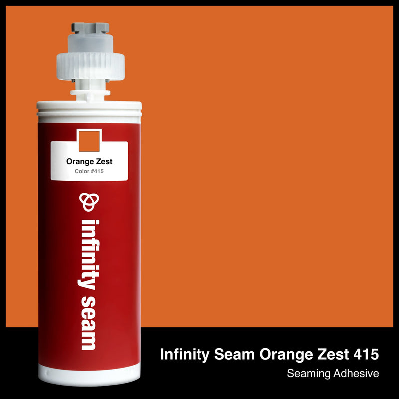 Infinity Seam Orange Zest 415 cartridge and glue color