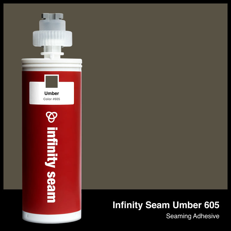 Infinity Seam Umber 605 cartridge and glue color