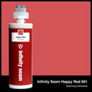 Infinity Seam Happy Red 691 cartridge and glue color