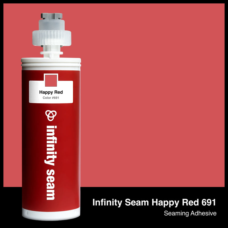 Infinity Seam Happy Red 691 cartridge and glue color
