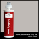 Infinity Seam Natural Grey 796 cartridge and glue color