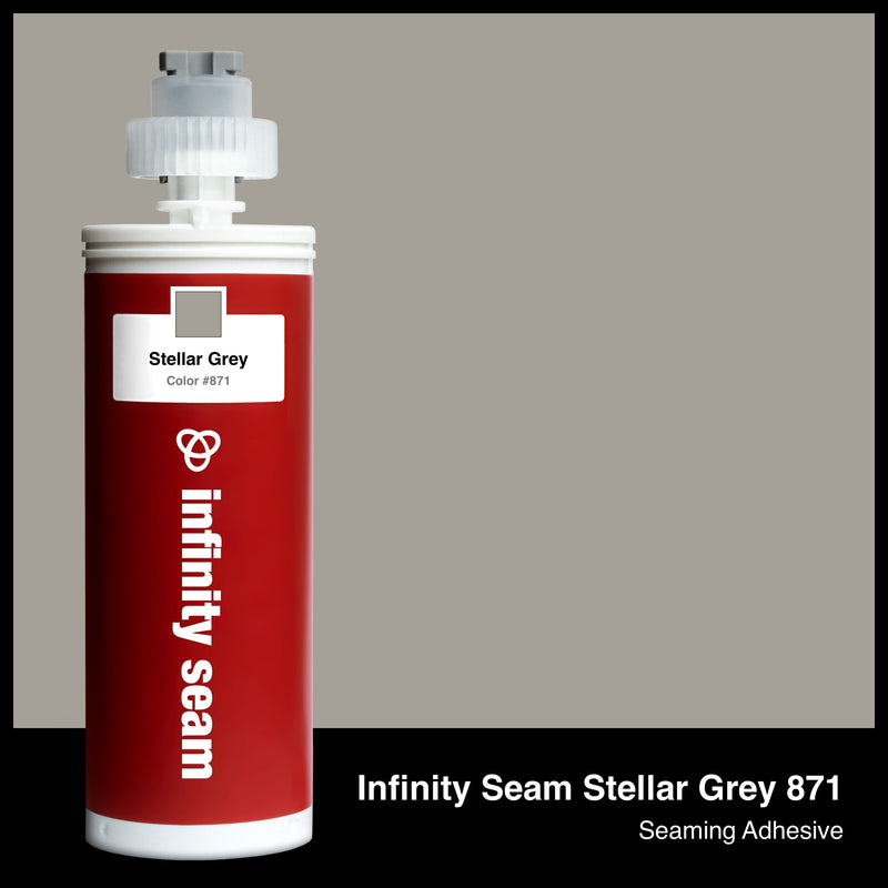 Infinity Seam Stellar Grey 871 cartridge and glue color